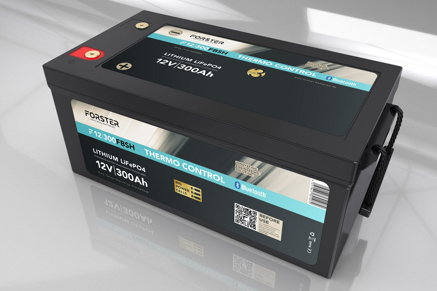 Forster 300AH 12.8V LIFEPO4 Thermo-Control 200a-BMS Smart Bluetooth 3840Wh