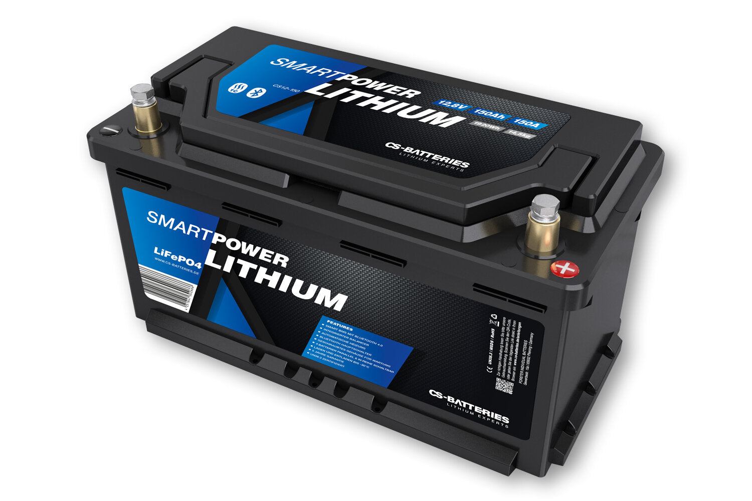 Αντίγραφο του CS 110AH | 12.8V | 1344Wh | Smart Power Lithium LifePO4 Μπαταρία με Bluetooth 4.0 | Ολοκληρωμένο 150A-300A BMS | Θέρμανση #1