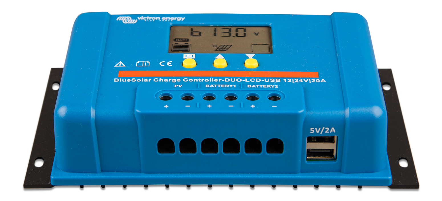 Ηλιακός ελεγκτής Victron BlueSolar PWM DUO-LCD&USB 12/24V-20A
