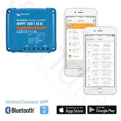 Αντίγραφο του Victron Bluesolar MPPT 100/15 12V 24V 15A - χωρίς Bluetooth #1
