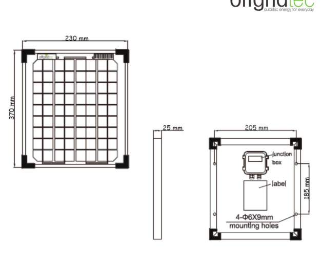Offgridtec® 10W Mono 12V Solarpanel