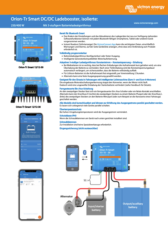 Victron Orion-Tr Smart 48/12-20A Isolated DC-DC charger