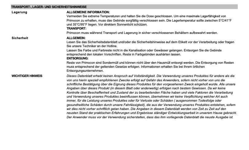 International Primocon Grau