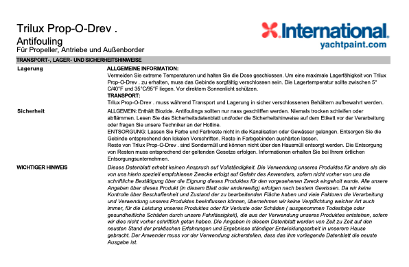 International Trilux Prop-O-Drev Grau 500ml