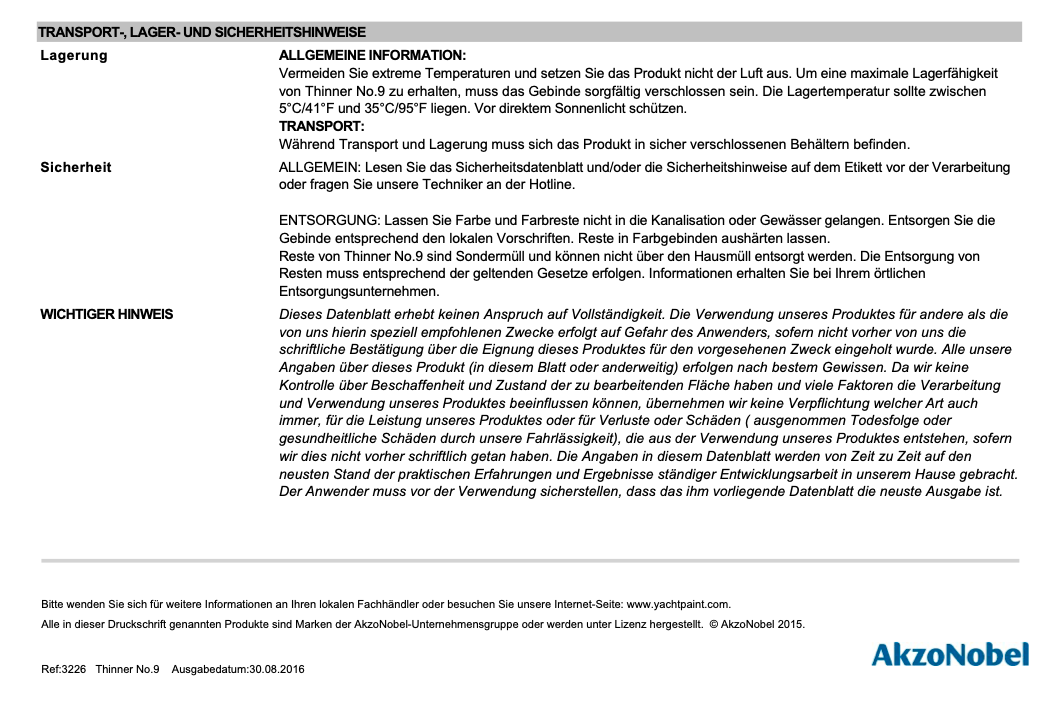 International dilution No. 9, 1l