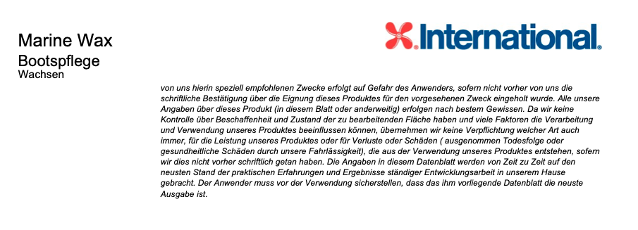 International Marine Wax, 500ml