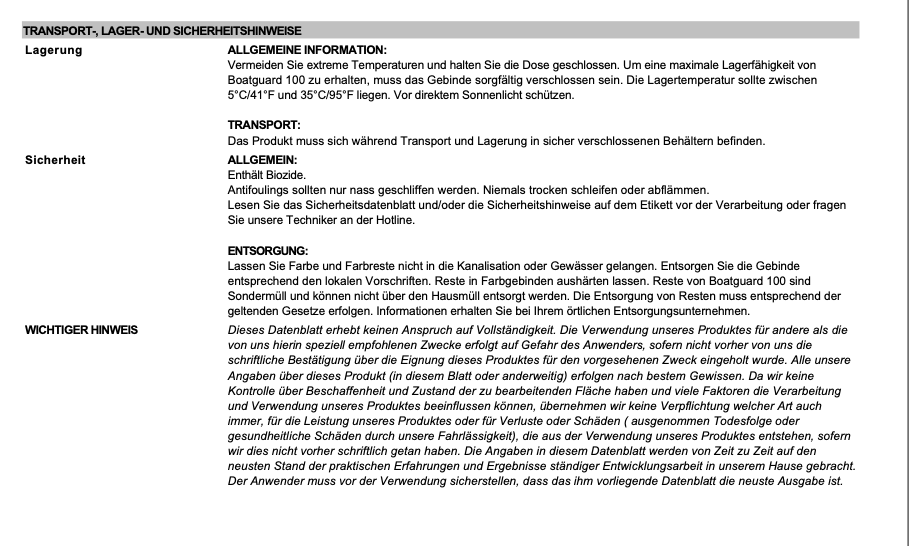 International Boatguard 100