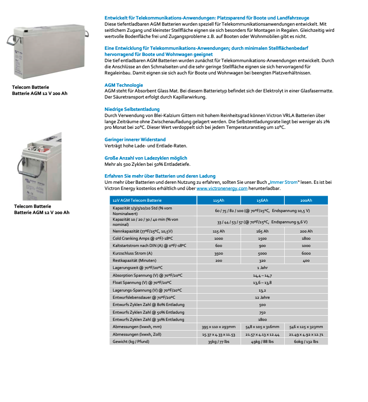 Αντίγραφο του Victron 12V/165AH AGM Deep Cycle Batt. (M8) #1