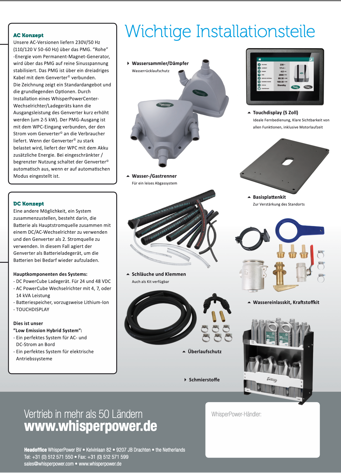 WhisperPower Dieselgenerator, einstellbare Drehzahl, Genverter Piccolo 5
