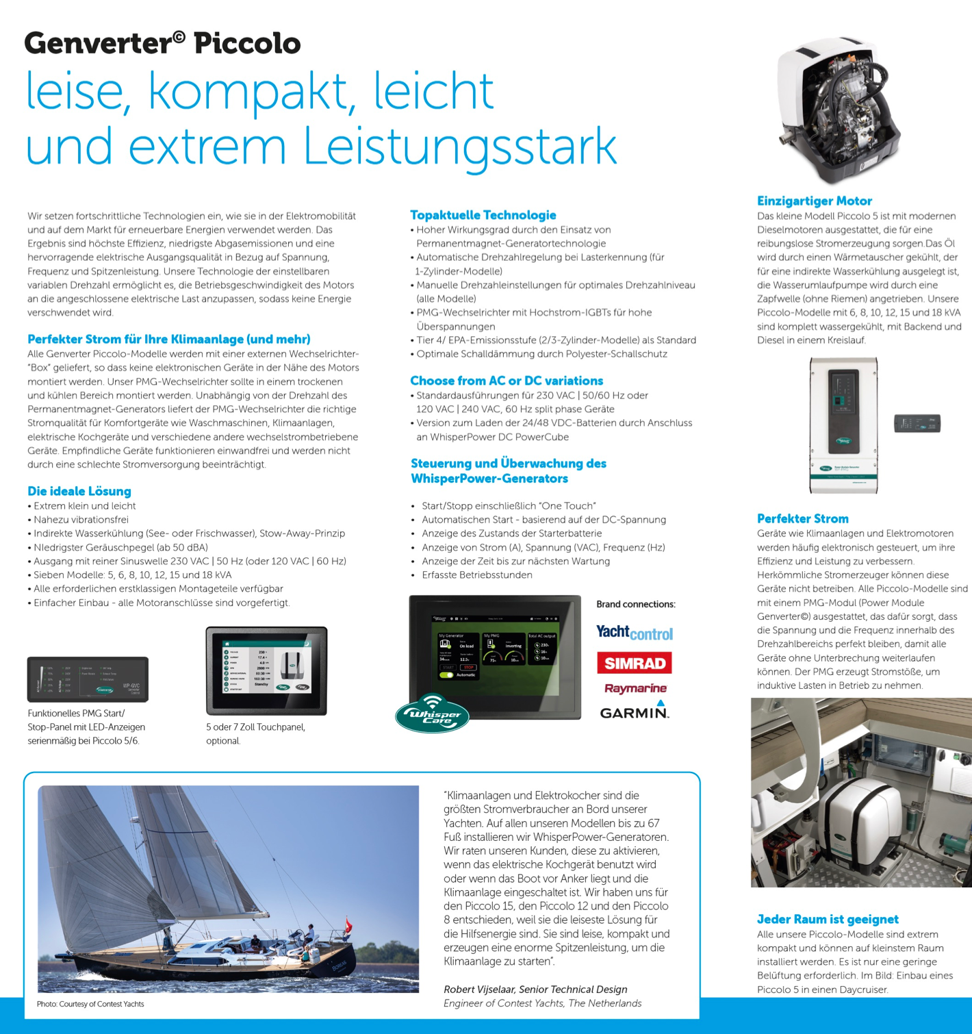 WhisperPower A-Bausatz Wartung M-GV 6/ 8/10/12 Piccolo//Piccolo GV2 / GV3 - Marine