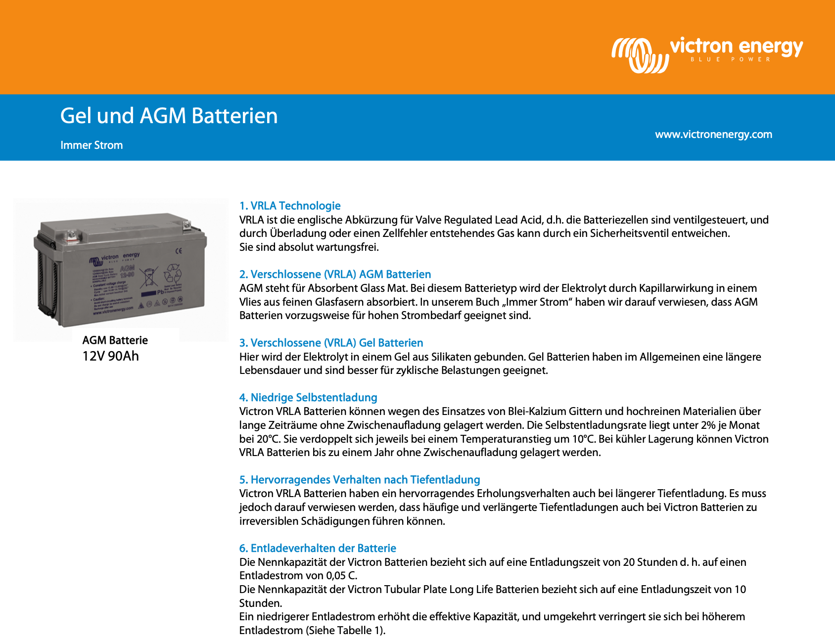 Victron 12V/110Ah Deep Cycle Gel Batterie