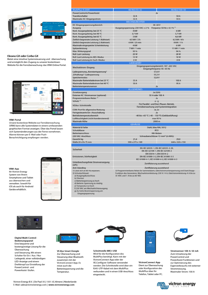 Victron Multiplus-II 48/6K5/100-50 230V