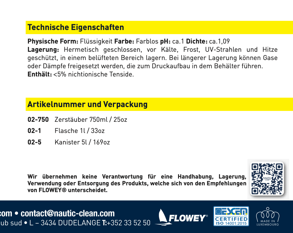 Nauticclean 02, extra Reiniger für Rumpf, Spray 750ml