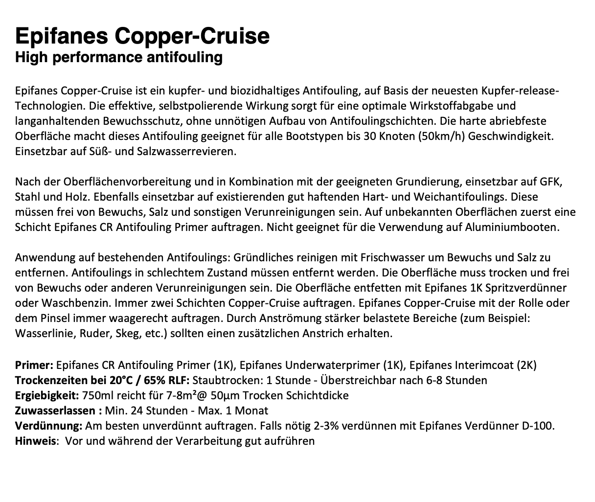 Epifanes Copper-Cruise