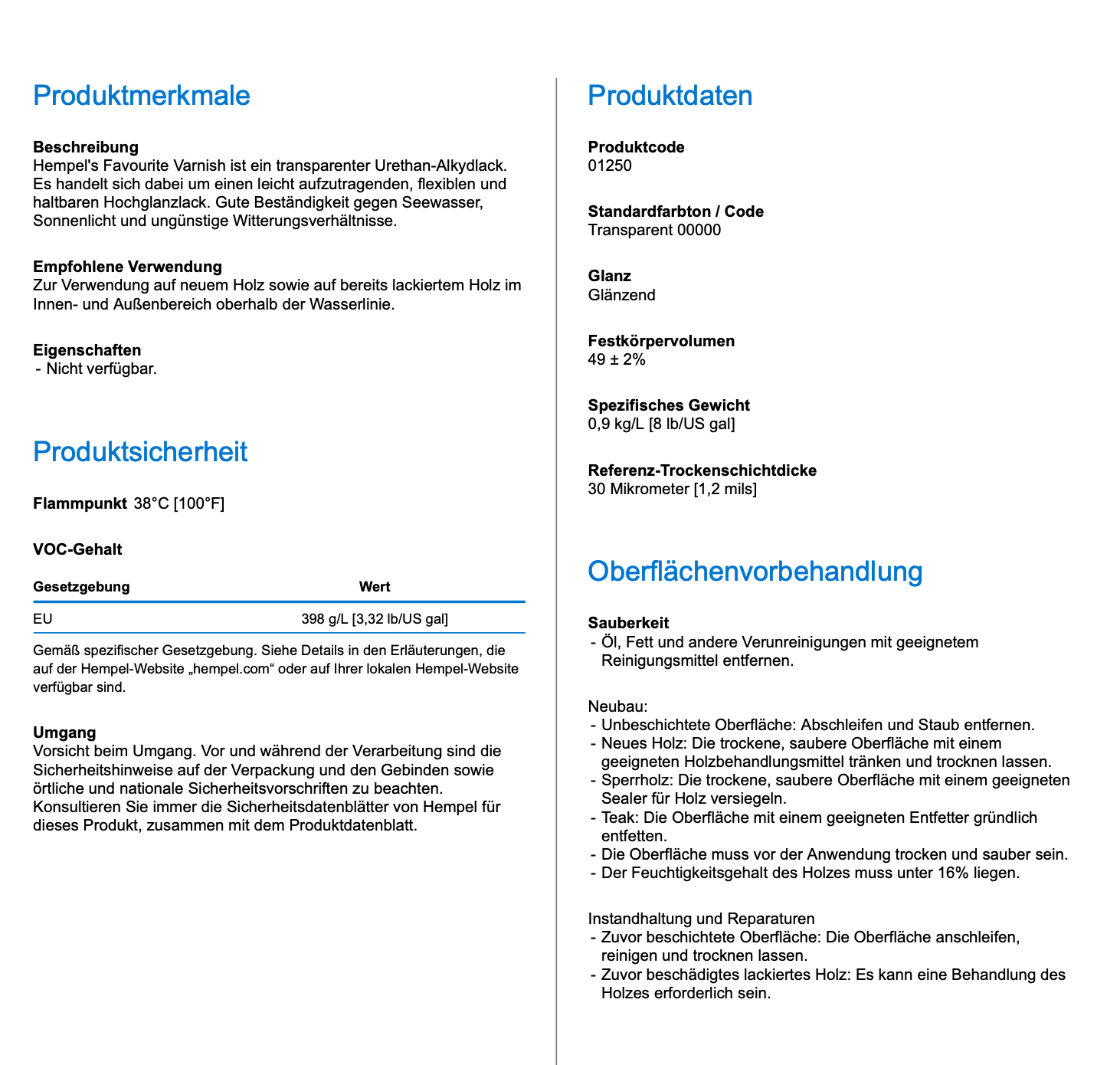 Hempel´s Favourite Varnish 2,5l