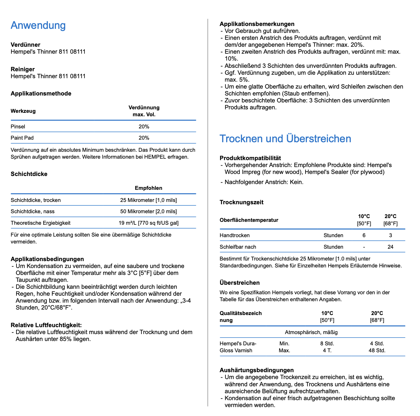Hempel´s Dura-Gloss Varnish 0,75l