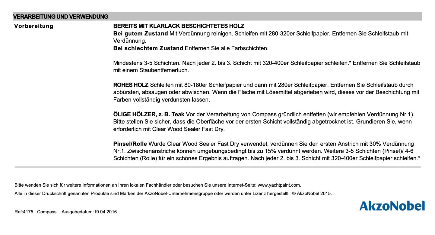 International Compass KlarlackTransparent, 0,75l