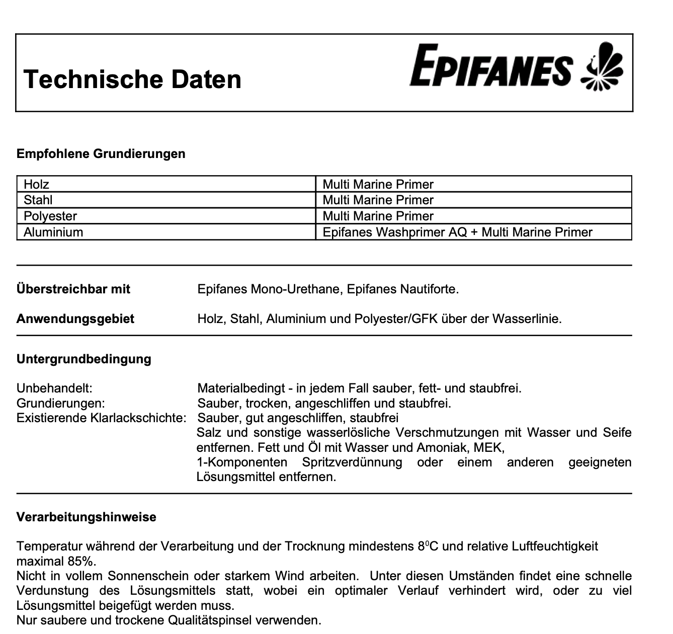 Epifanes Bootslack 0,75l,