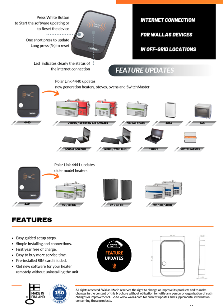 Wallas Polar Link für XP400/401 Remote-Modem für Spartan & Viking (50SPARTAN, 30VIKING)