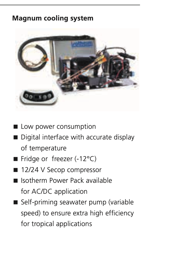 Isotherm 4201 Magnum Seewasserkühlung, 150l Kühl+50l Frost, ITC+, 12/24V