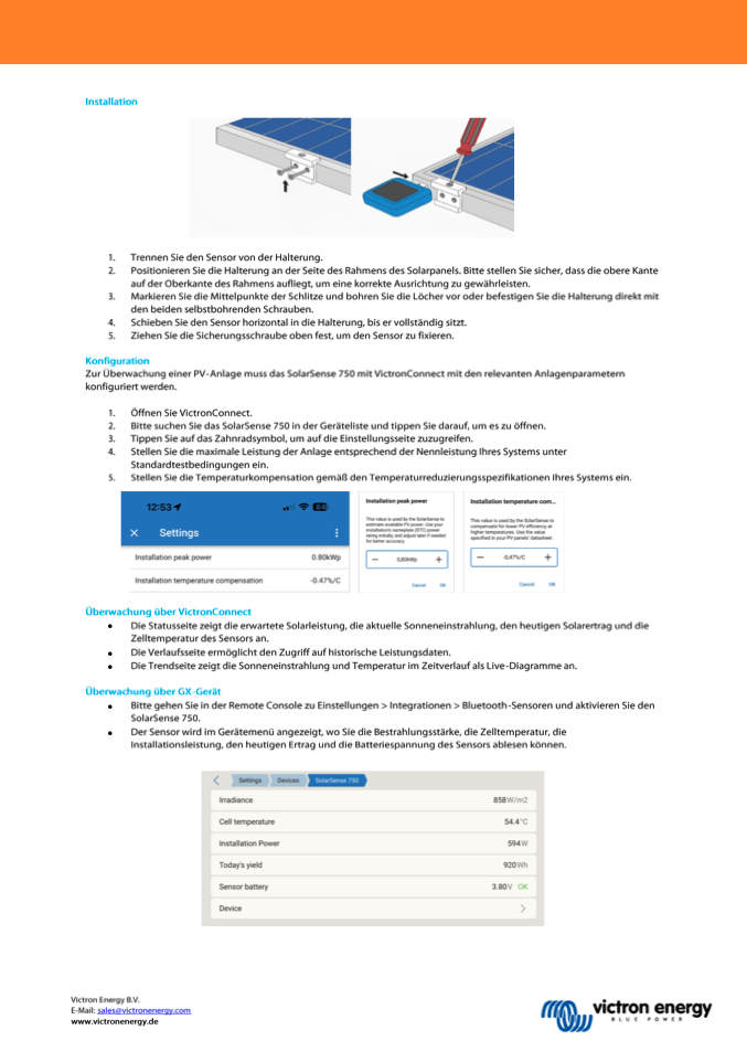 Temperature Sensor Quattro for Multiplus and GX Device
