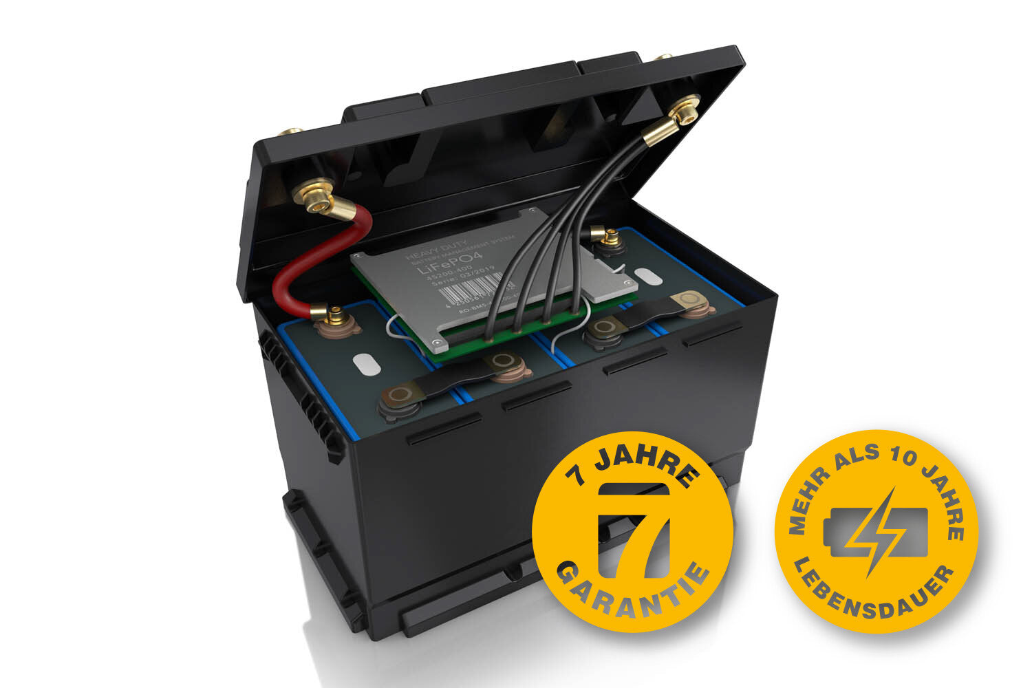 CS 100Ah | 12,8V | 1280Wh | Lithium LiFePO4 Caravan Batterie | integriertes BMS