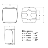 Hella NaviLED PRO Heck-Laterne, weißes Gehäuse, 3SM, BSH
