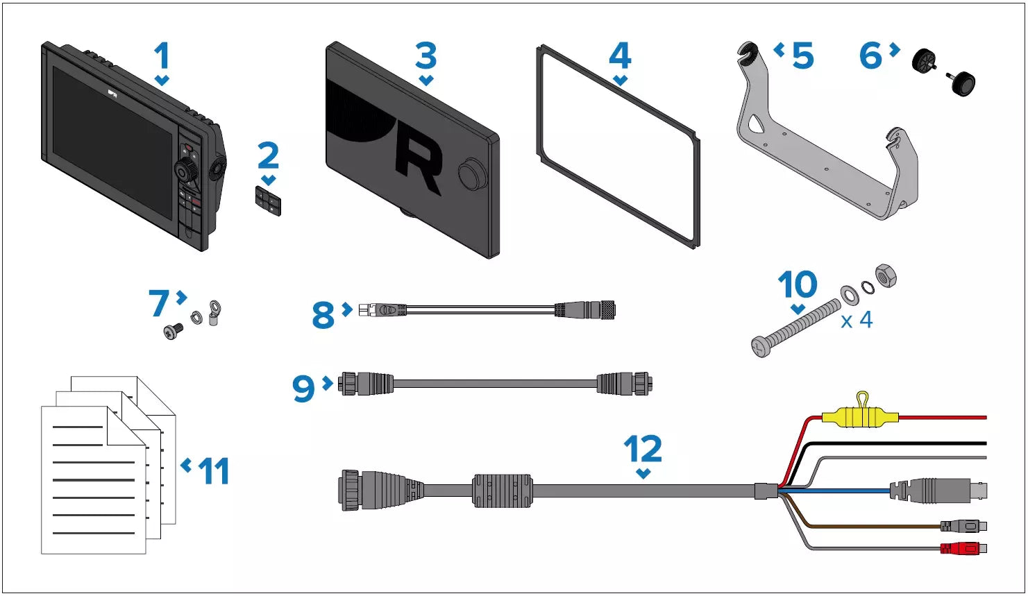 Raymarine AXIOM2 Pro 9 S - 9" HybridTouch multifunction display with integrated High CHIRP sonar for CPT-S transducers, without map