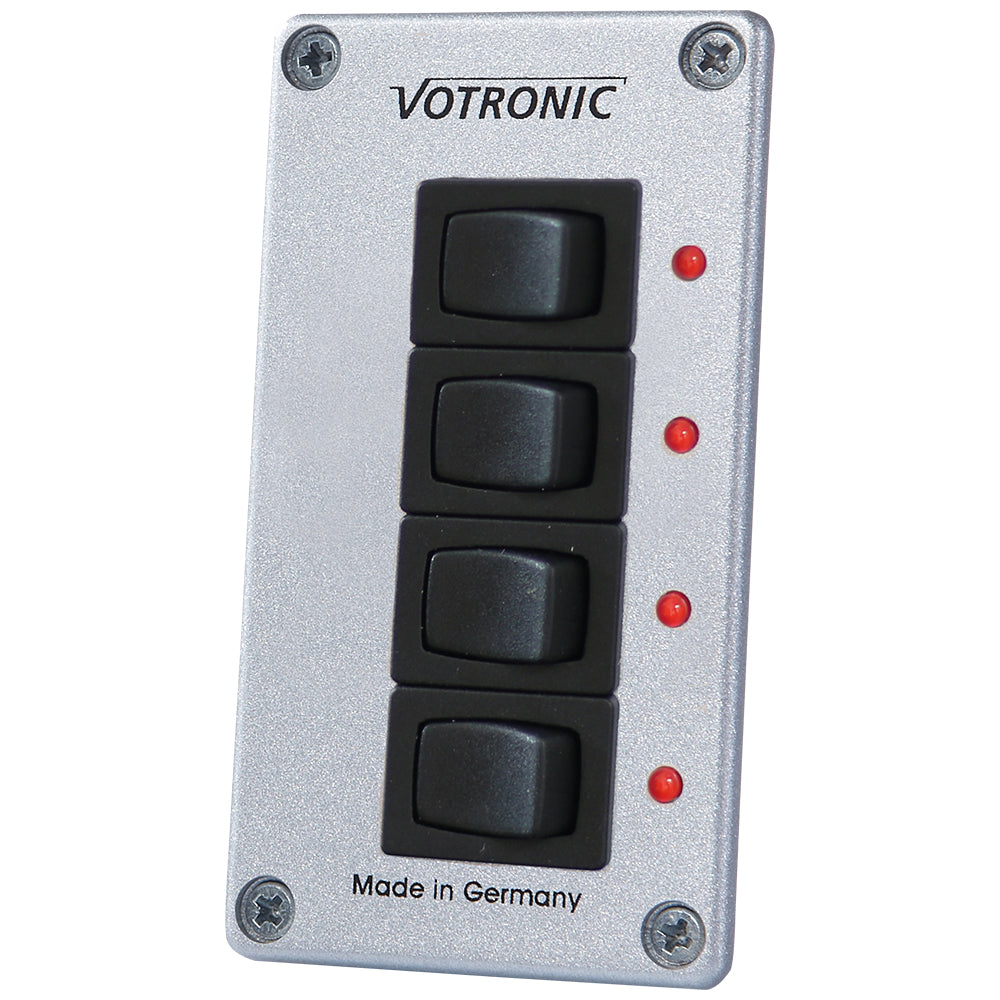 VOTRONIC Schalter- und Sicherungspanel 4 S - mit 4 Schalterwippen - 12V  oder 24V
