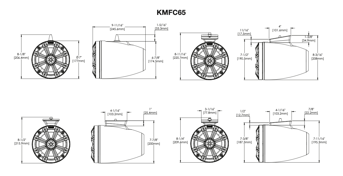 KICKER Marine Audio 6,5" (165 mm) Lautsprecher w
