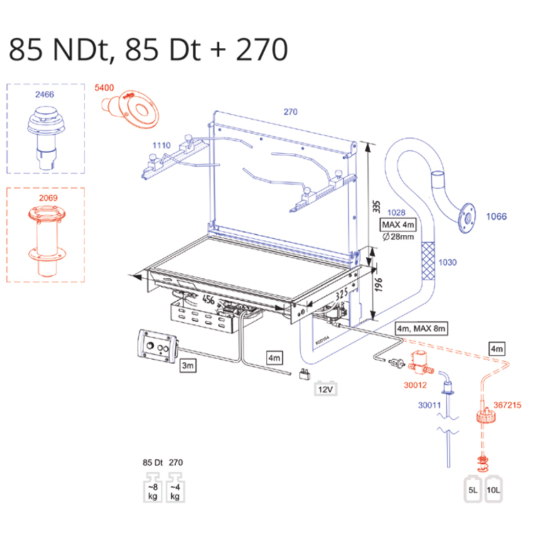 Wallas 85dt diesel built-in cooker