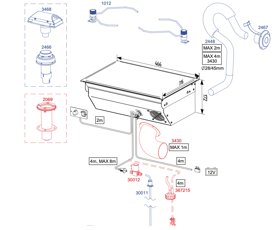 Wallas 88DU Diesel-Einbaukocher