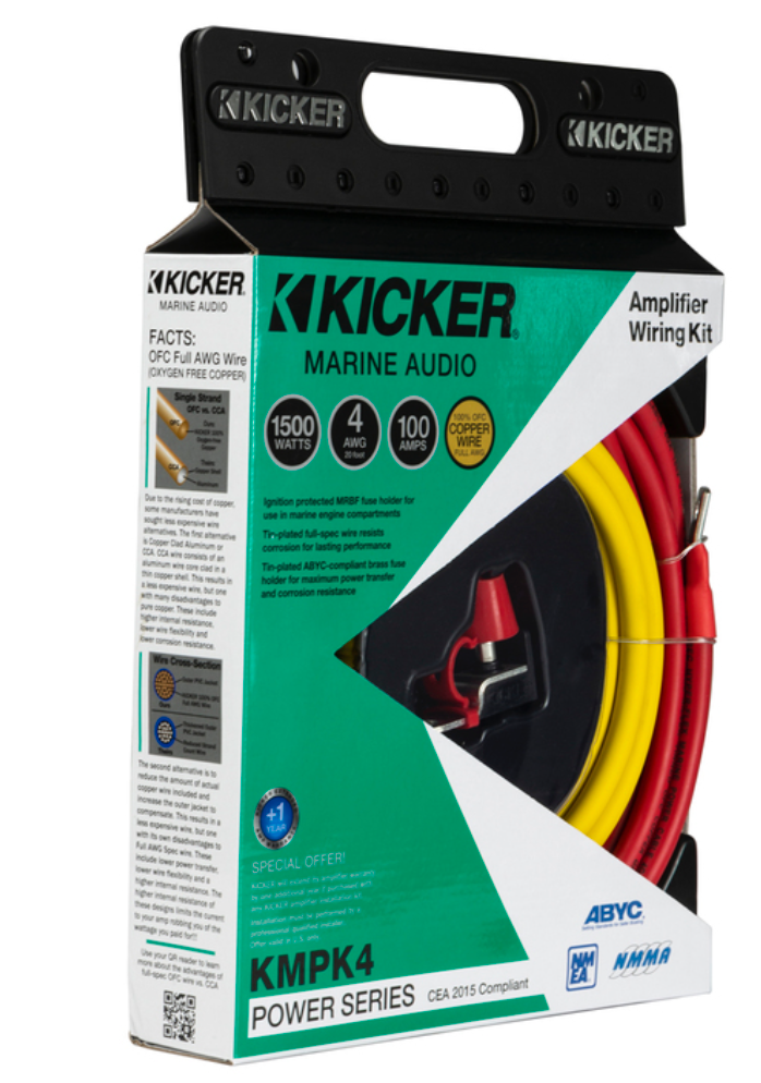 Kicker Marine Audio 4awg amplifier power supply