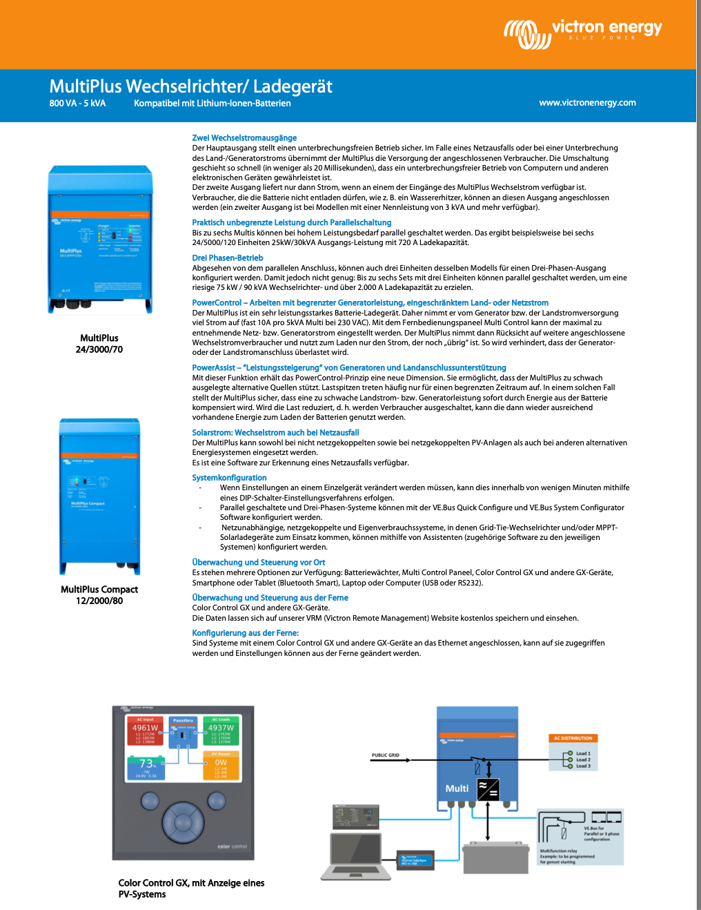 Victron MultiPlus C 12/1600/70-16 230V VE.Bus