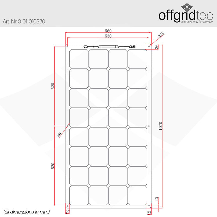 Offgridtec ETFE Spr-F-100 V2 120W ηλιακή μονάδα ευέλικτη