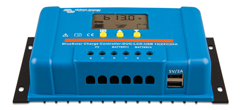 Ηλιακός ελεγκτής Victron BlueSolar PWM DUO-LCD&USB 12/24V-20A