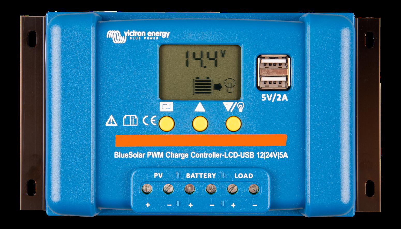 Victron BlueSolar PWM-LCD&USB 12/24V-5A solar controller