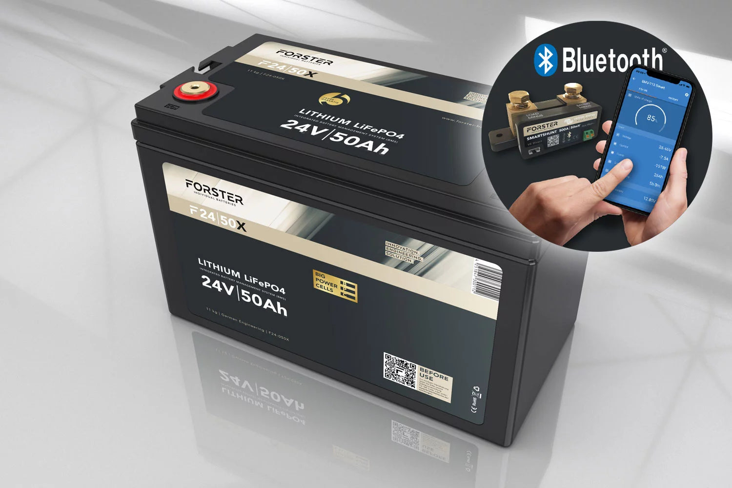 Copy of Forster 25.6V Lithium 50Ah Lifepo4 Premium Battery | 200A BMS 2.0 | 1280Wh | IP67 #1