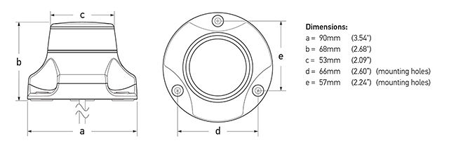 Hella 2SM Naviled 360 per full circuit navigation lantern