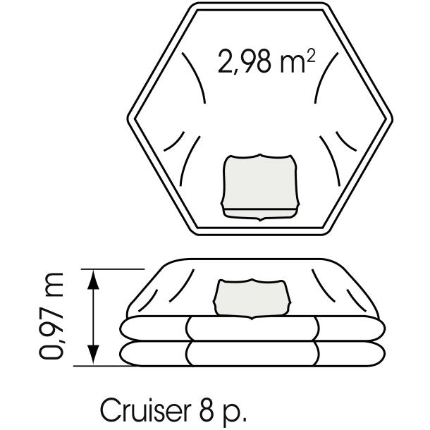 Plastimo Cruiser ORC Rettungsinsel 8 Pers. Tasche