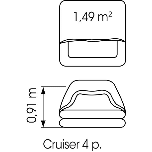 Plastimo cruiser orc+ rescue island 4 pers. Container