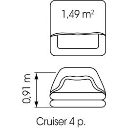 Plastimo Cruiser ORC Rettungsinsel 4 Pers.Tasche