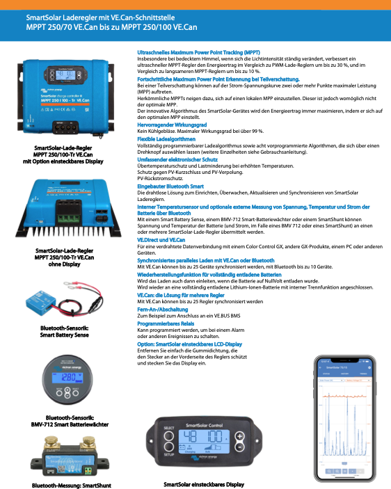 Victron Smartsolar MPPT 250/70-TR VE.CAN