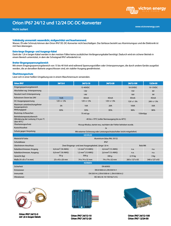 Victron Orion IP67 24/12-5A (60W)