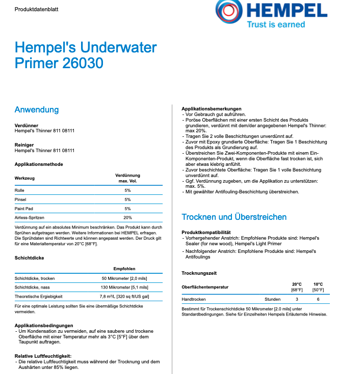 Hempel's Underwater Primer Gray, 2.5l