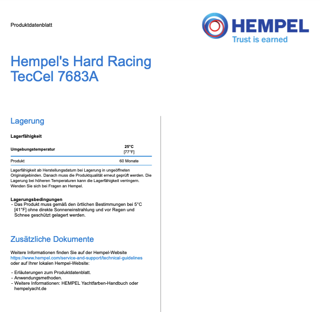 Hempel's Hard Racing Teccel Souvenirs Blue 0.75l