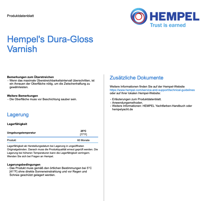 Hempel's Dura-gloss Varnish 0.75l