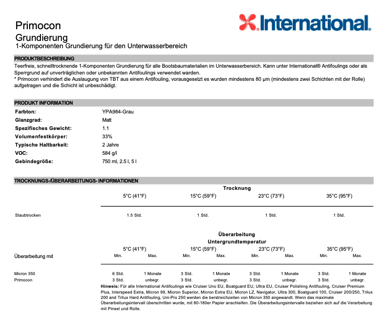 International Primicon Grau