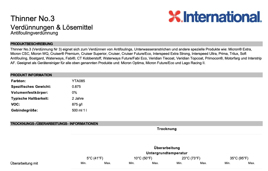 International dilution No. 3, 1l