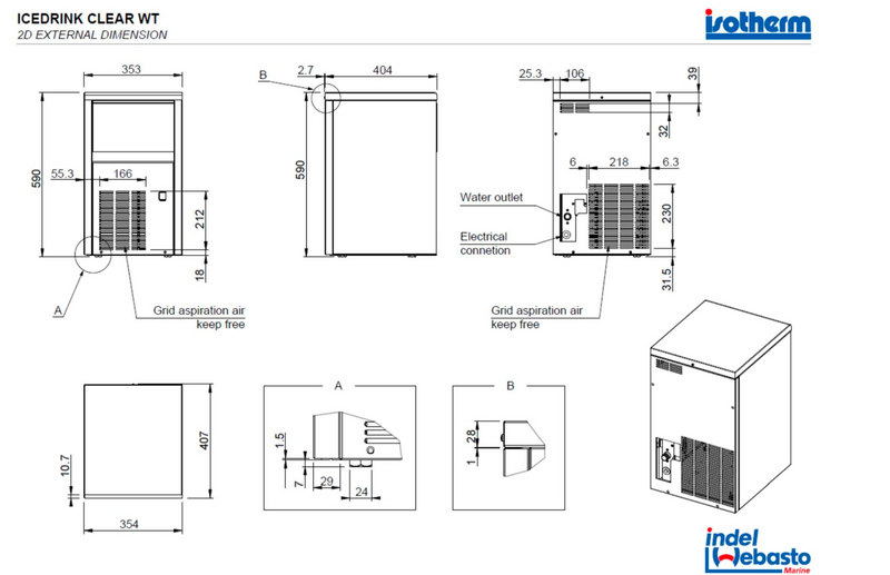 Isotherm ICEDRINK CLEAR 230V/50Hz Ice Cubes